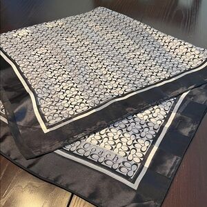 Monogram Black and Gray Scarf